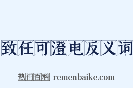 致任可澄电反义词是什么意思的图片
